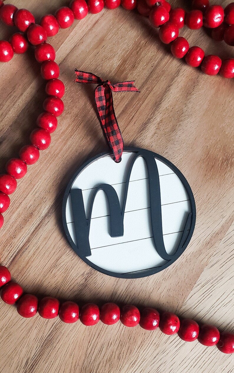 Download Shiplap Monogram Christmas Ornament SVG. Laser file ...