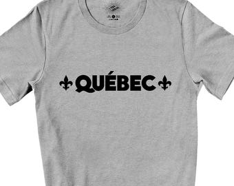 Québec + Fleur De Lys T-Shirt für Männer & Frauen - Québec Kanada Shirt - Provinz Kanada - Französisch Kanadier - Francais - Québécois (d)
