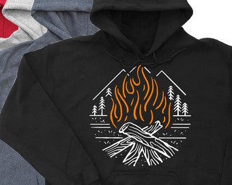 Campfire Hoodie for Men & Women, Camping Hoodie, Camping Sweatshirt, Camper Hoodie, Camper Sweatshirt, Outdoors