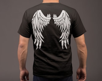 angel wing shirts with wings on back