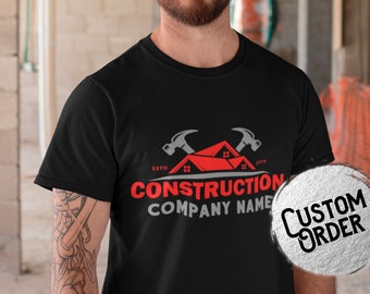 Custom Construction Company T-Shirts, Carpenter Shirts, Carpentry Services, Roofer Shirts, Real Estate, Contractor Shirts, Home Builder