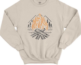 Sudadera Feu de Camp, suéter de fogata, camisa de fogata, camisa de fogata de campamento, regalo para campista, camisa de campista, para amantes de la naturaleza, regalo para personas que disfrutan del aire libre