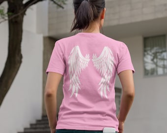 2024 Summer Angel Wings Y2K Printed shirt with t shirt