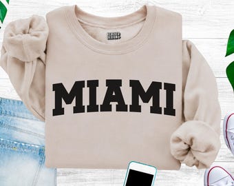 Miami Sweatshirt, Miami Family Vacation Shirt, Travel Group Matching Shirts, Miami gifts, Miami themed gift, Miami Trip Shirts, Florida Tees