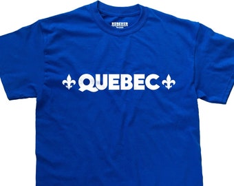 T-shirt Québec + Fleur De Lys pour Homme & Femme - Maillot Québec Canada - Province canadienne - Français Canadien - Francais - Québécois (e)