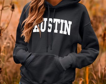 Austin Hoodie, Austin Texas Hoodie, Austin Travel, Texas Souvenir, Austin Vacation Trip, Austin Crewneck, Retro College Pullover Editable