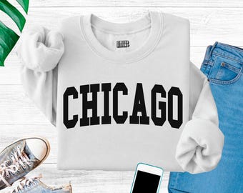 Chicago Sweatshirt Men & Women, Chicago Trip, Chicago Shirts, Chicago Vacation Shirt, Travel Matching Shirts, Chicago College Style Sweater