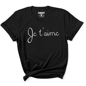 I Love You Shirt for Women Je t&#39;aime T-Shirt en Français French Words French Class Gift Funny Shirt Québec Shirt Francais French Gift France