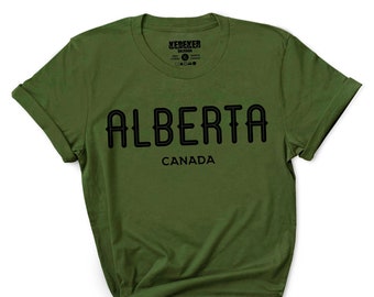 T-shirt Alberta pour hommes et femmes - Chemises Canada - Chemise Alberta - Calgary - Edmonton - Red Deer - Alberta Canada Cadeaux - Cadeaux de voyage
