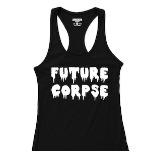 Future Corpse Linne, Svart Damlinne, Skräcktröja, Alternativ, Droppande Bokstäver, Gotisk Tröja, Gotisk Gåva, Halloweentröja