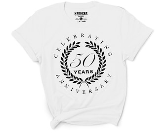 Wedding Anniversary Shirt - Celebrating 50 Years Anniversary T-Shirt - 50 Years of Marriage - 50th Anniversary Shirt - Personalized Gifts