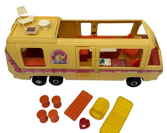 Barbie Star Traveler GMC Yellow Camper Motorhome RV Made in 1976 By Mattel, Vintage Toys Collectible, Barbie Collector, Rare Hard to Find