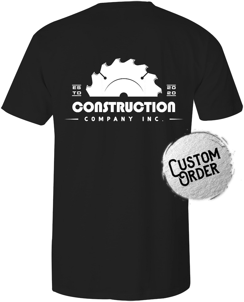 Construction Tshirts Custom Shirts for Construction Etsy