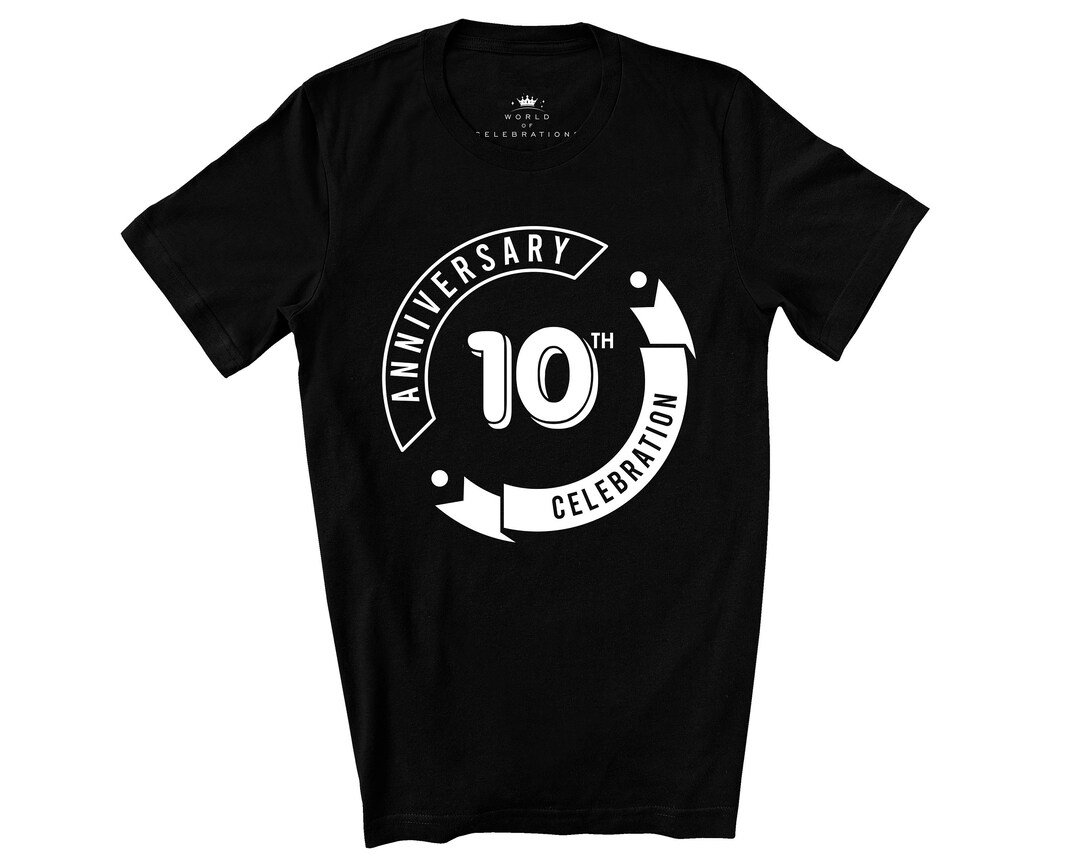 トップス 10th Anniversary Logo Embroidery Tee 36 10th Anniversary Celebration Shirts, Celebrate 10 Years