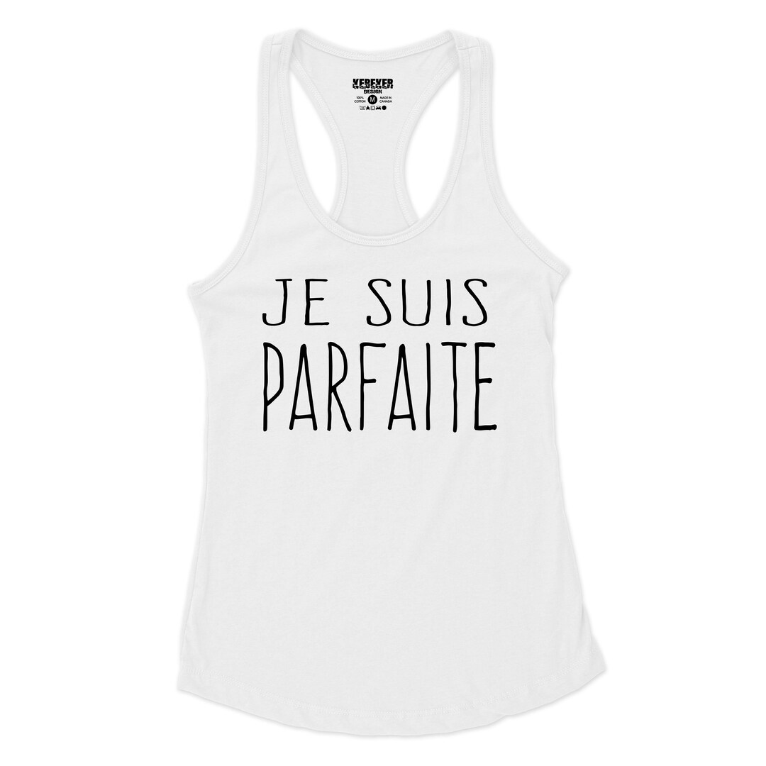 Funny French Canadian Tank Top - "Y'as Tu Du Vin Icitte" Women's Racerback Wine Lover Gift, Lightweight Cotton Blend