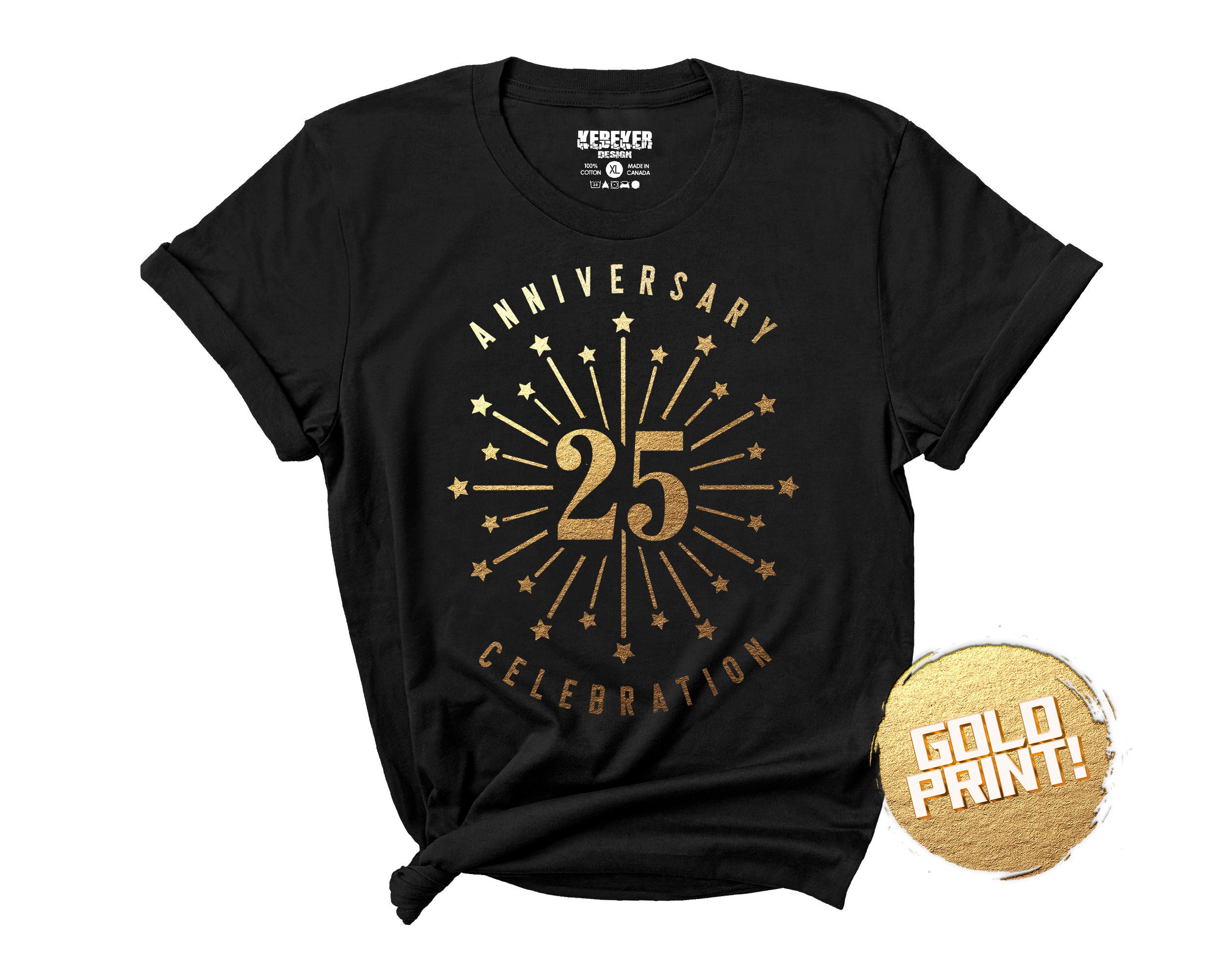 Celebrating 25th Anniversary Shirts, Celebration Shirts