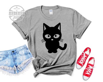 Cute Cat T-Shirt, Funny Shirts, Cat Shirt, Women's Tshirt, Men's Tshirt, Gift for Her, For Cats Lovers, Animals, Pets, Vet Shirt, Cat Addict