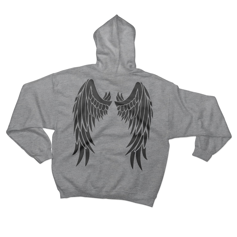 sweatshirt with angel wings