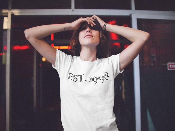 Camisa de 1998 camiseta establecida en 1998 Est 1998 ano de nacimiento personalizado camisas personalizadas regalos de 1998 camisa de ano personalizada nacido en 1998 Etsy Mexico