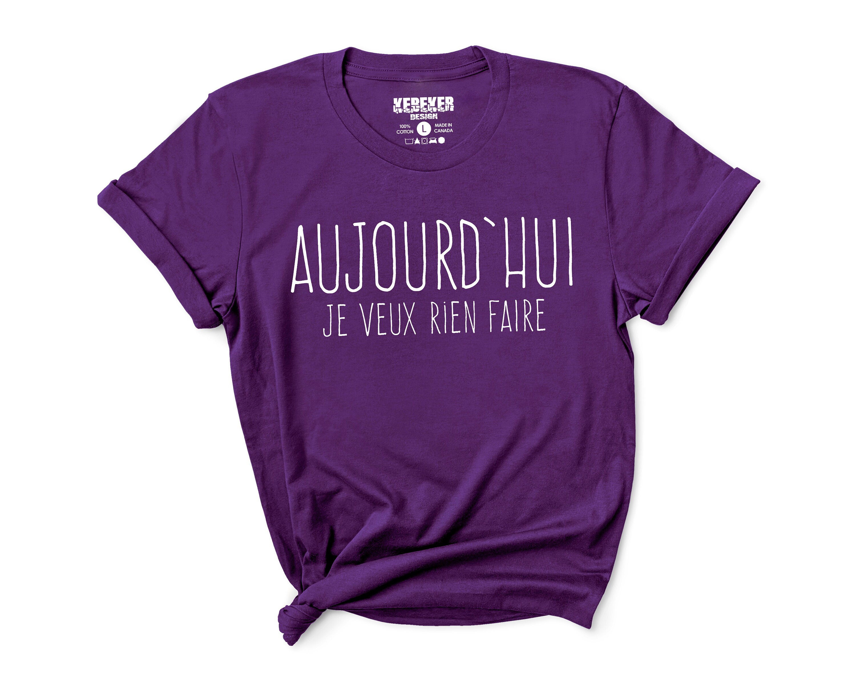 Aujourd'hui Je Veux Rien Faire T-shirt French Shirt - Etsy