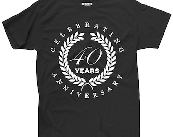 Celebrating 40 Years Anniversary T-Shirt, 40th Anniversary Shirt, Personalized Gifts, Wedding Anniversary Party, 40 Years of Marriage