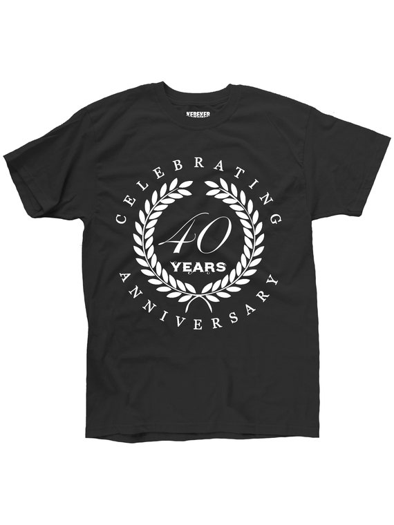 Celebrando la camiseta del 40 aniversario la camisa del 40 aniversario los regalos personalizados la fiesta de aniversario de bodas los 40 anos de matrimonio Etsy Mexico