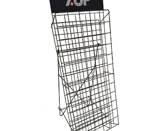 RARE Vintage 7UP Bottles Wire Rack Store Display Antique Soda Sign Advertising 7up Collector, 7up Collectibles, Hard to Find, Memorabilia