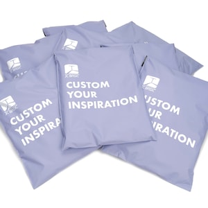 Bolsas de polietileno moradas personalizadas (50-1000 unidades), bolsa de envío personalizada con logotipo de un solo color, bolsa de franqueo mate personalizada