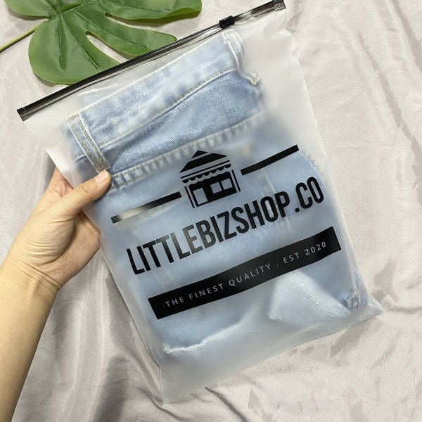 1000pcs On Sale custom frosted zipper bags, custom packaging for clothing, Custom Package Bags for Clothing, PE Plastic Ziplock Bags