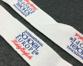 500 Cotton Labels, Sewing Tags, custom organic cotton labels, custom printed colors for clothing