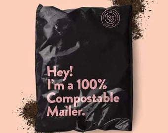 Benutzerdefiniertes Logo Mattschwarze Kompostierbare Sendungen 100% biologisch abbaubare Sendungen Umweltfreundliche Versandtasche Klebende selbstklebende Versandtaschen