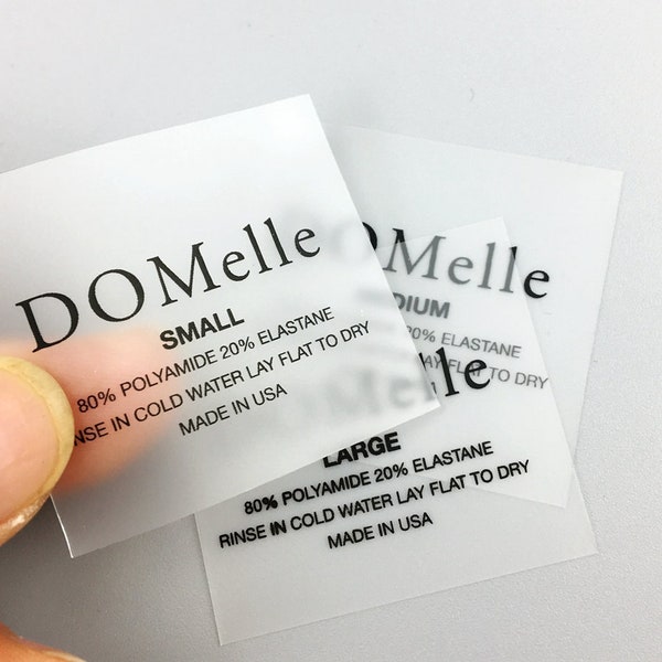 100pcs  custom tpu print labels, plastic label , soft PVC label ,Custom printed transparent TPU labels for clothes neck label