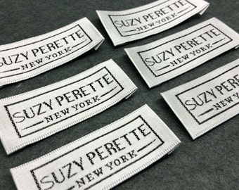 1000 pcs WOVEN CLOTHING LABELS WHITE MADE IN USA -SIZE TAGS XS XXL XL M S L