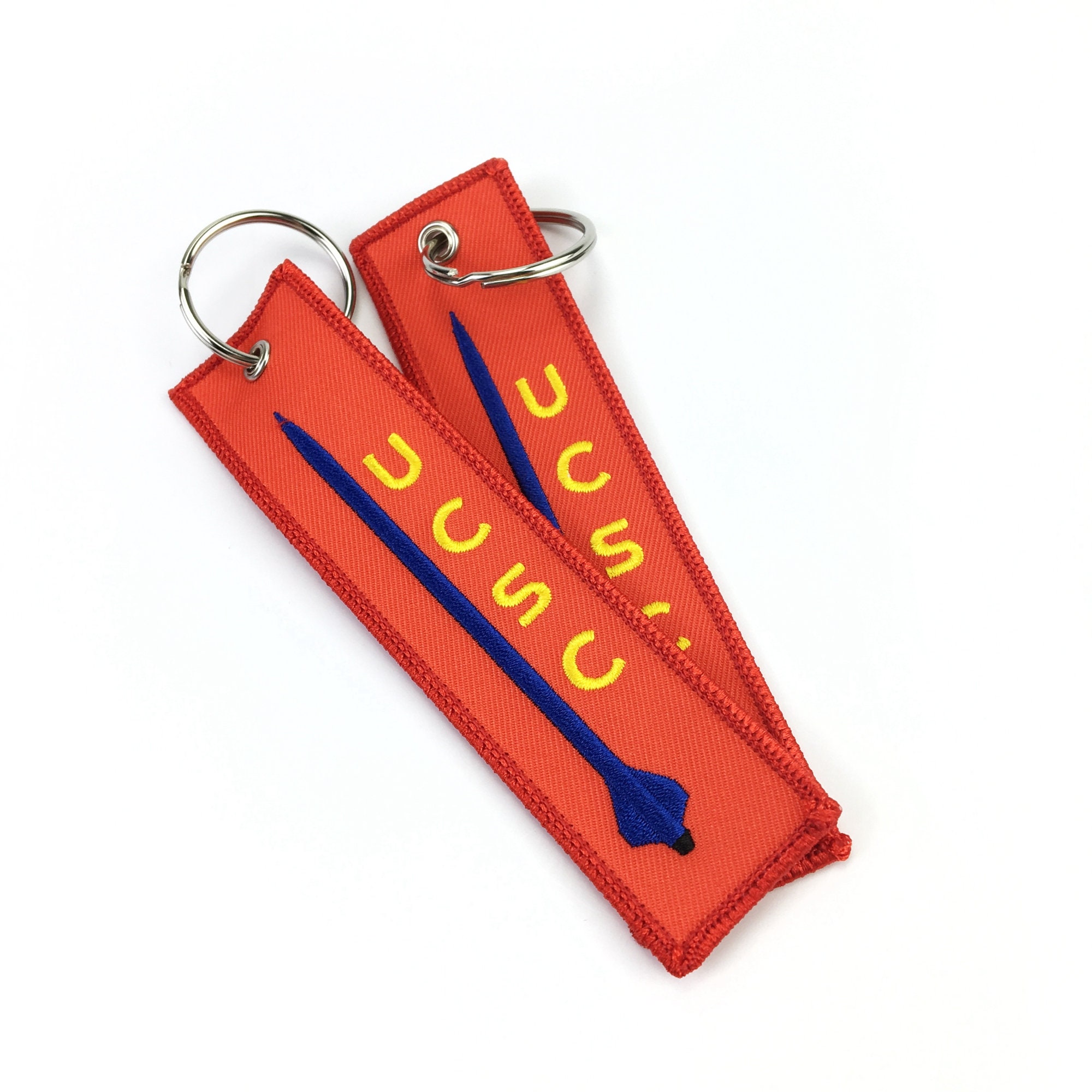 200 Custom Embroidered Keychain Custom flight key chain Etsy