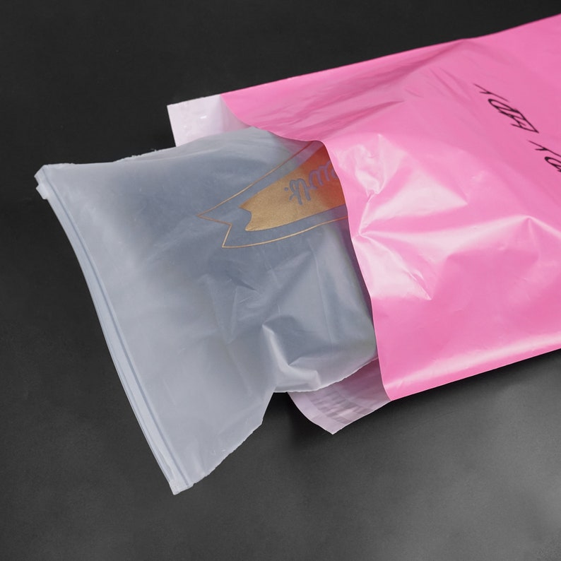 On Sale Pink Poly Mailers Custom Logo Design Bag Custom You | Etsy
