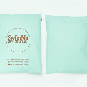 Bolsas de correo de polietileno verde menta personalizadas de 50 a 1000 unidades, bolsas de envío personalizadas con logotipo de un color, bolsas de envío mate personalizadas, bolsas de correo de polietileno biodegradables