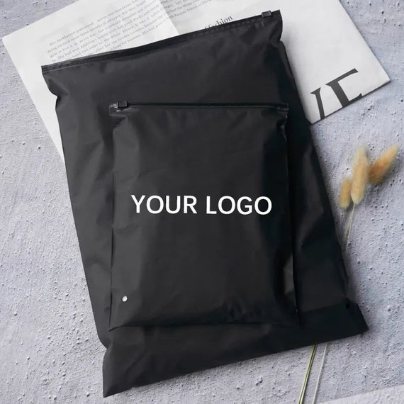 50-1000pcs Custom Matte Black Zip Lock Bags High Quality Plastic Bags  Clothes Zip Bags for Poly Mailers 
