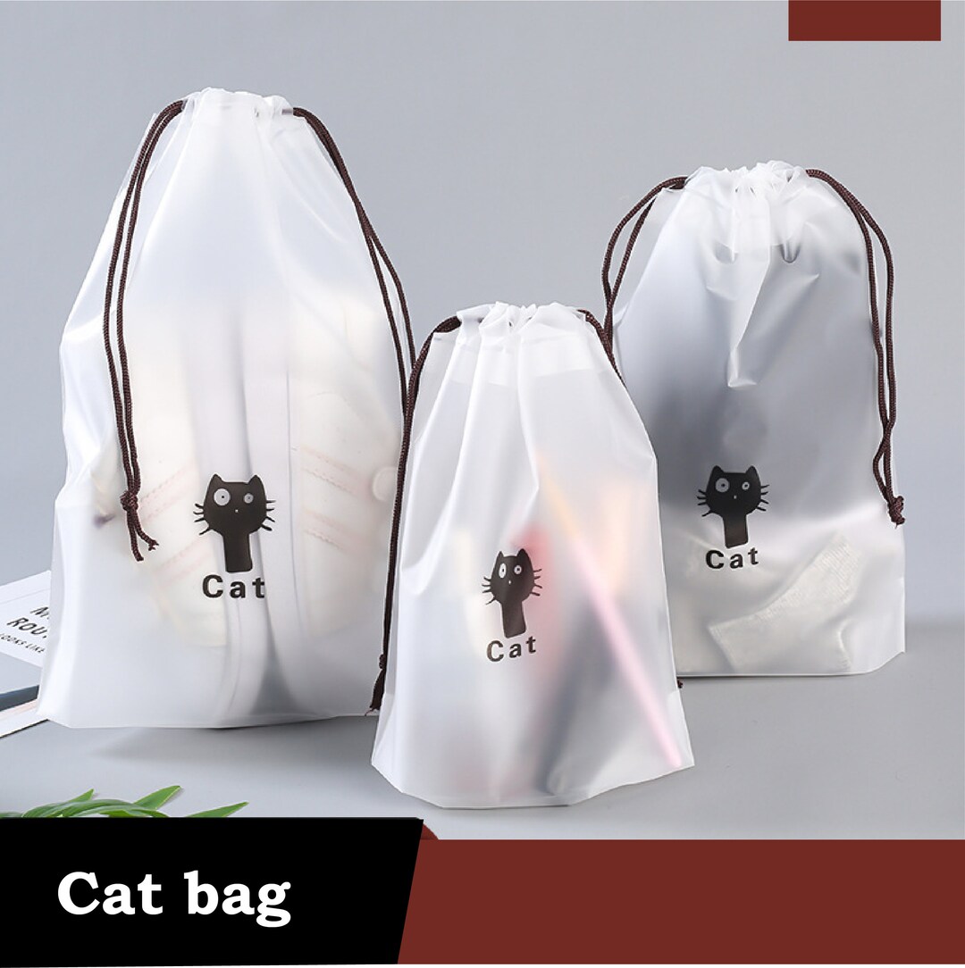 Frosted Travel Drawstring Pouch Waterproof Cosmetic Make up Dust-proof ...