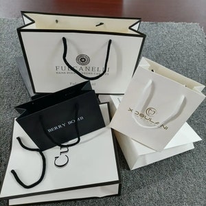 Borsa di carta personalizzata, borsa per la spesa ecologica personalizzata di alta qualità, borsa per la spesa per gioielli, borsa per la spesa per vestiti, borsa regalo