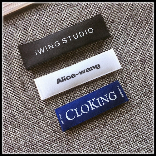 Sew on woven name labels