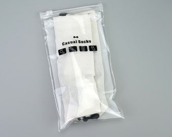 On sale custom zip lock bag,custom frosted zipper bags, clear zip lock bag, high quality clothes plastic bag