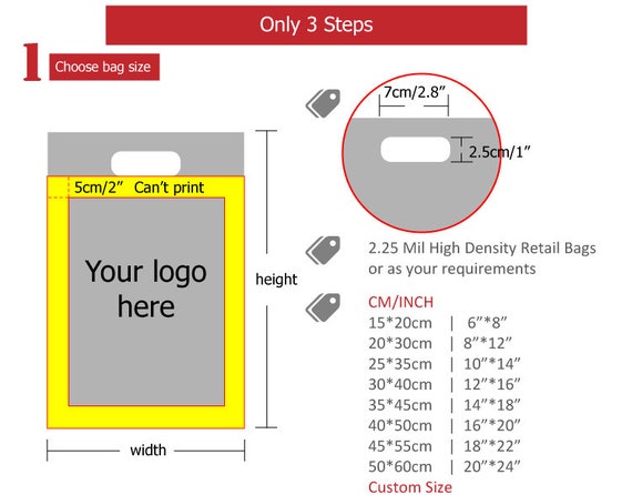 Custom size plastic bags sale