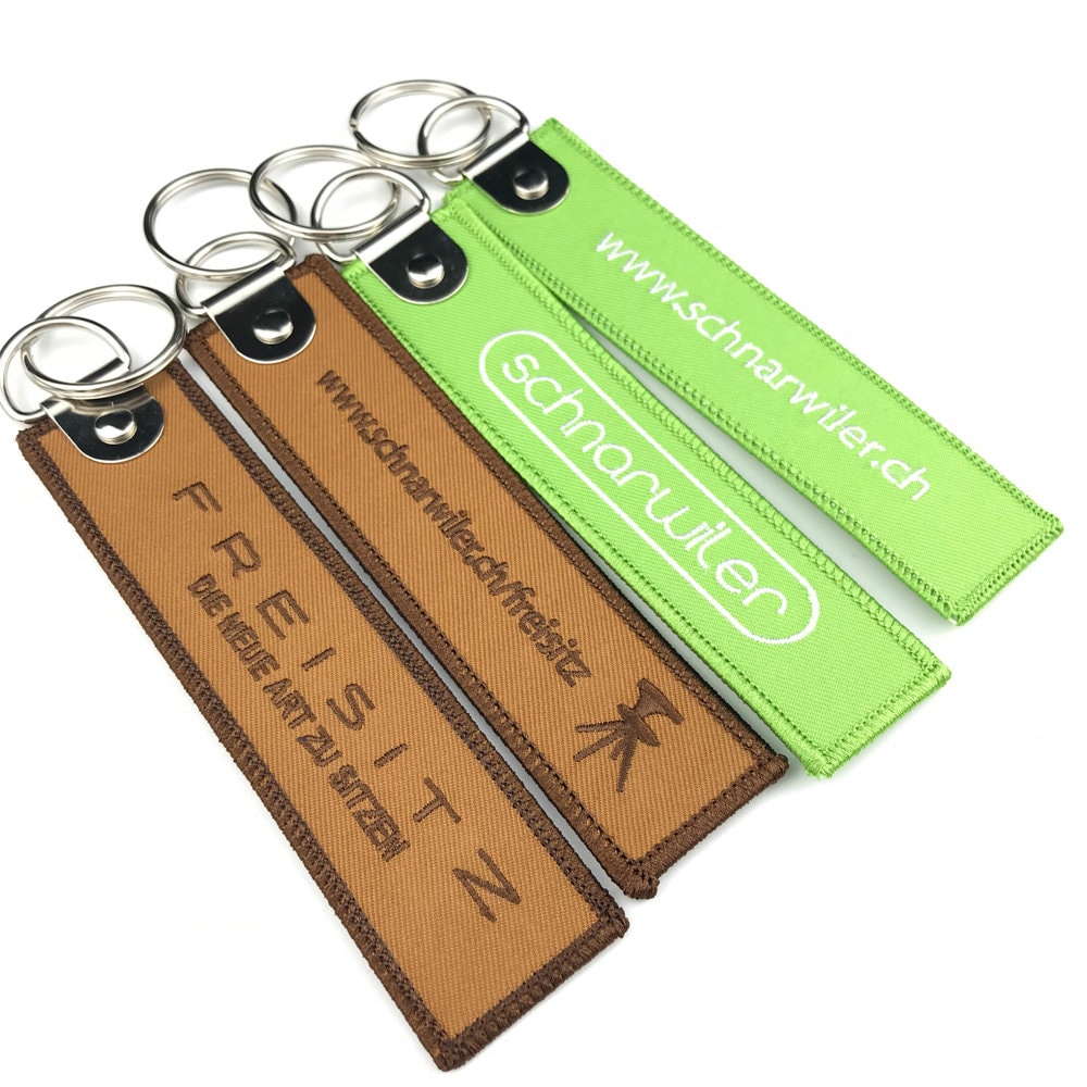 100 Personalized Embroidered Key Tags Double Sided Etsy
