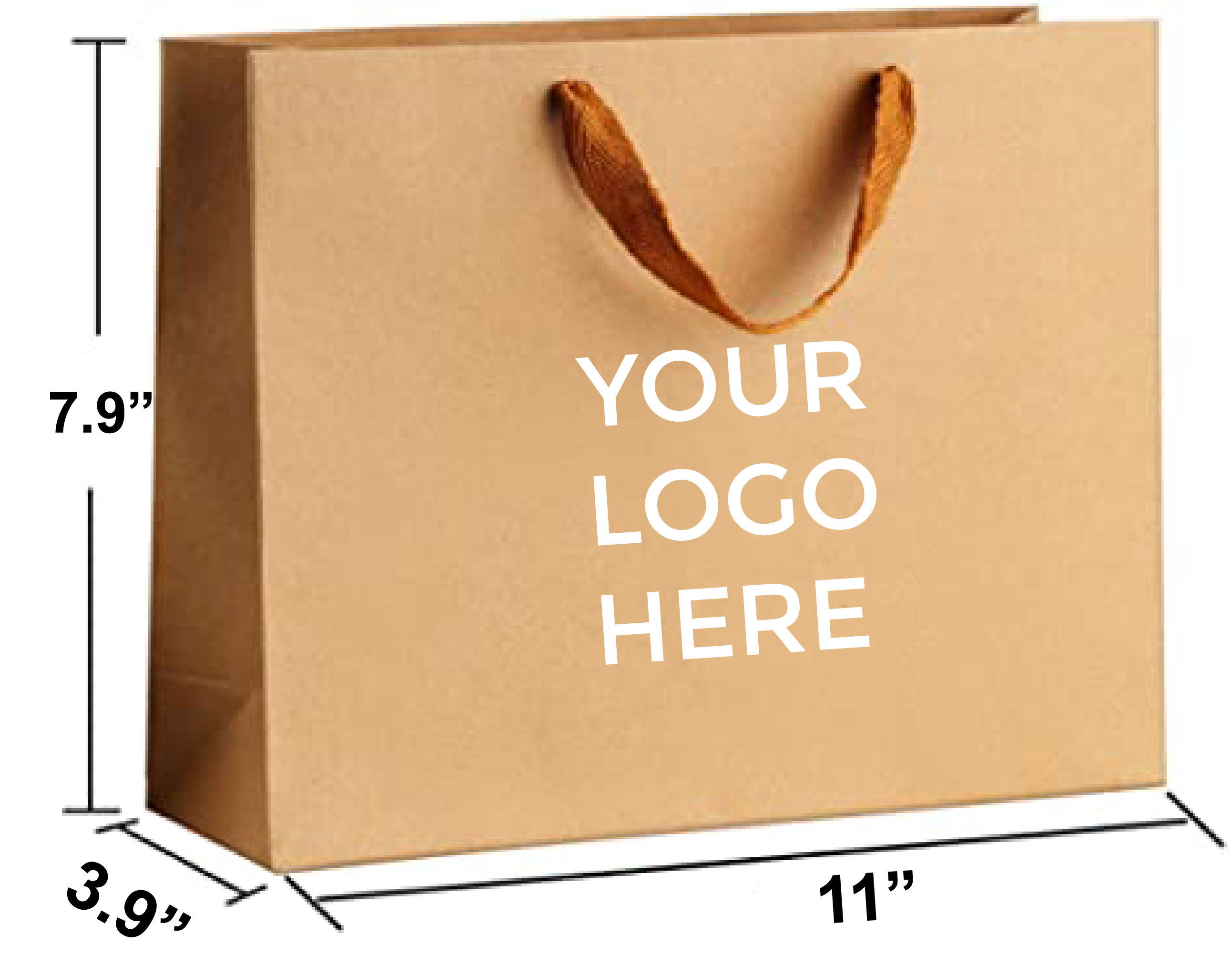 Bolsa #20 papel kraft 21x38x13cm (100 und) – Packing personalizado