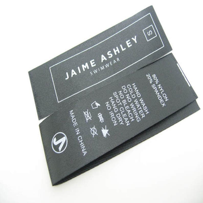 1000 Printed Satin labels satin printing labels black satin Etsy