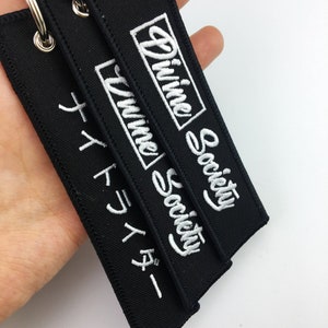 500 Custom flight key chain, flight embroidery key chain, custom embroidery Keytag, Custom Remove Before Flight Tags or Streamers