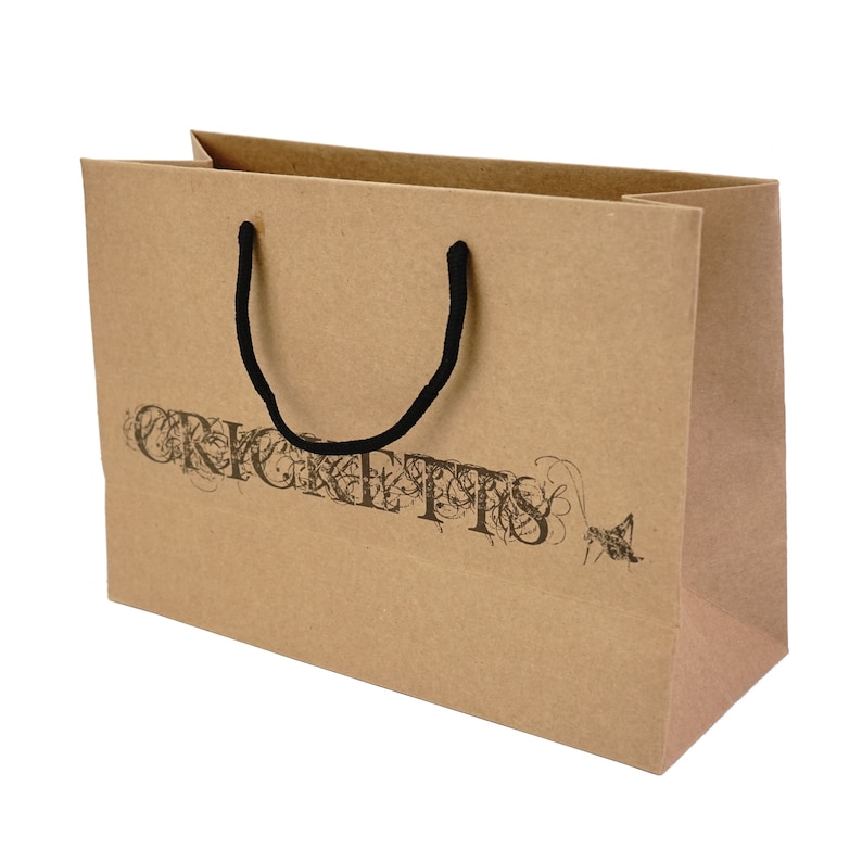 100 13x19x6cm personalized kraftt paper bags black paper bags Etsy