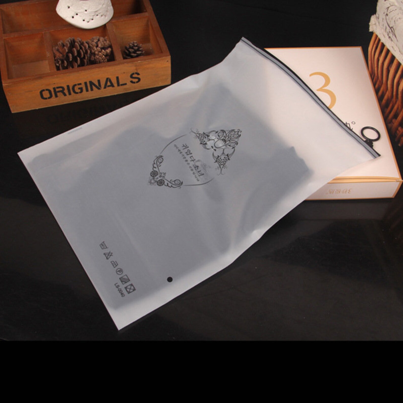 On Sale 100 Custom Frosted Zipper Bags Frosted Black Zipper Etsy