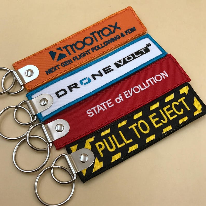 100 Custom Personalized Keychains Custom Embroidered Etsy