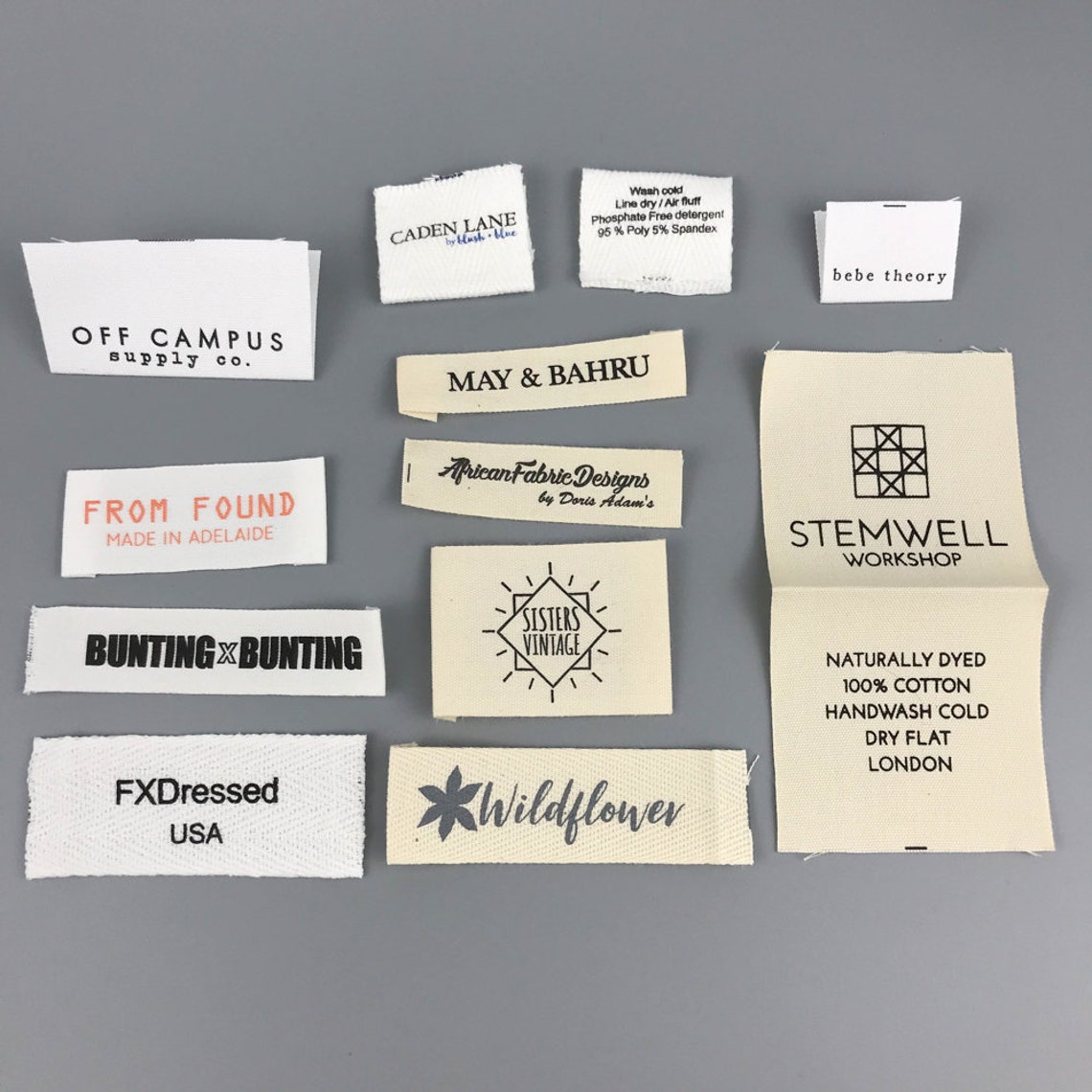 1000 Cotton Labels Sewing Tags Custom Organic Cotton Labels - Etsy